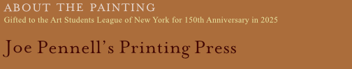 Joe Pennell’s Printing Press 